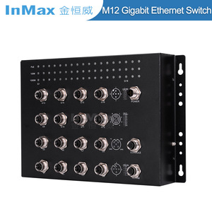 InMax制造商M12交换机EN50155 10/100/1000基础传输速率低功率列车铁路交换系统PoE交换机 - Product Image 3