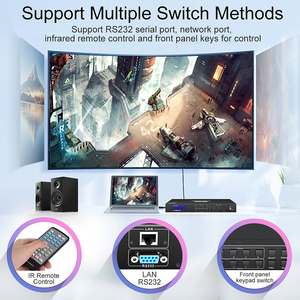 TESmart OEM ODM EDID <strong>hdmi</strong> <strong>matrix</strong> Switcher 4x4 <strong>Input</strong> <strong>4</strong> <strong>Output</strong> <strong>4</strong> <strong>HDMI</strong> <strong>Matrix</strong> LAN RS232 L/R Audio <strong>Output</strong> <strong>HDMI</strong> <strong>Matrix</strong> - Product Image 2