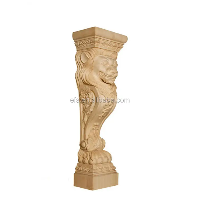 Staffa angolare a parete capitelli in legno intagliato corbel in legno distressed animal lion corbel produttori