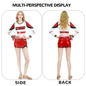 Varsity amigo formaları kırmızı beyaz ve siyah amigo tüm yıldız üniforma özel Cheer üniforma kırmızı - Product Image 3