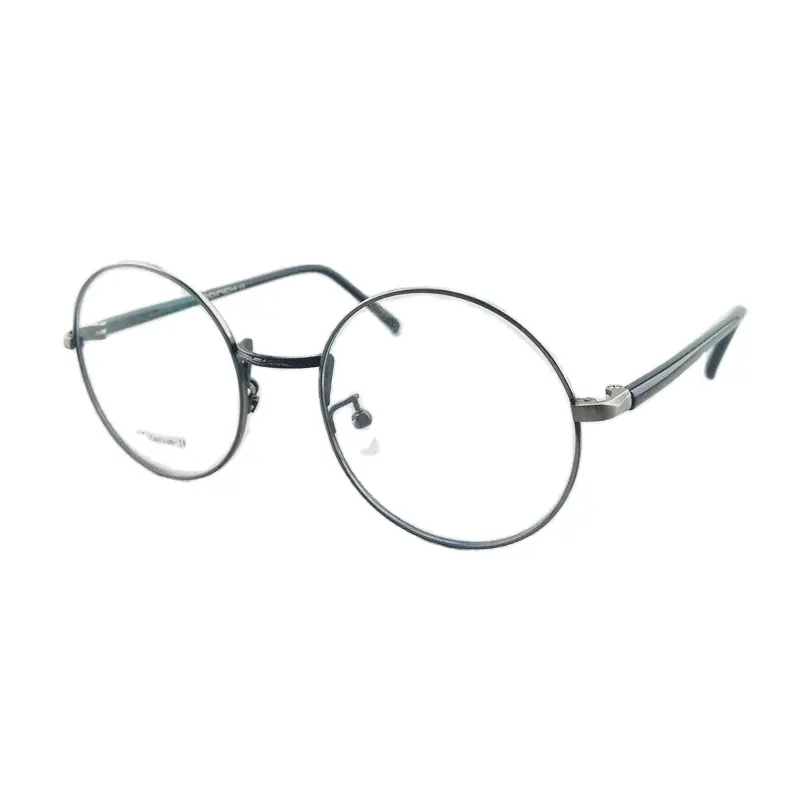 Gafas redondas de metal con montura de titanio, montura óptica Retro Vintage para hombres y mujeres, gafas graduadas para miopía, gafas de estilo clásico