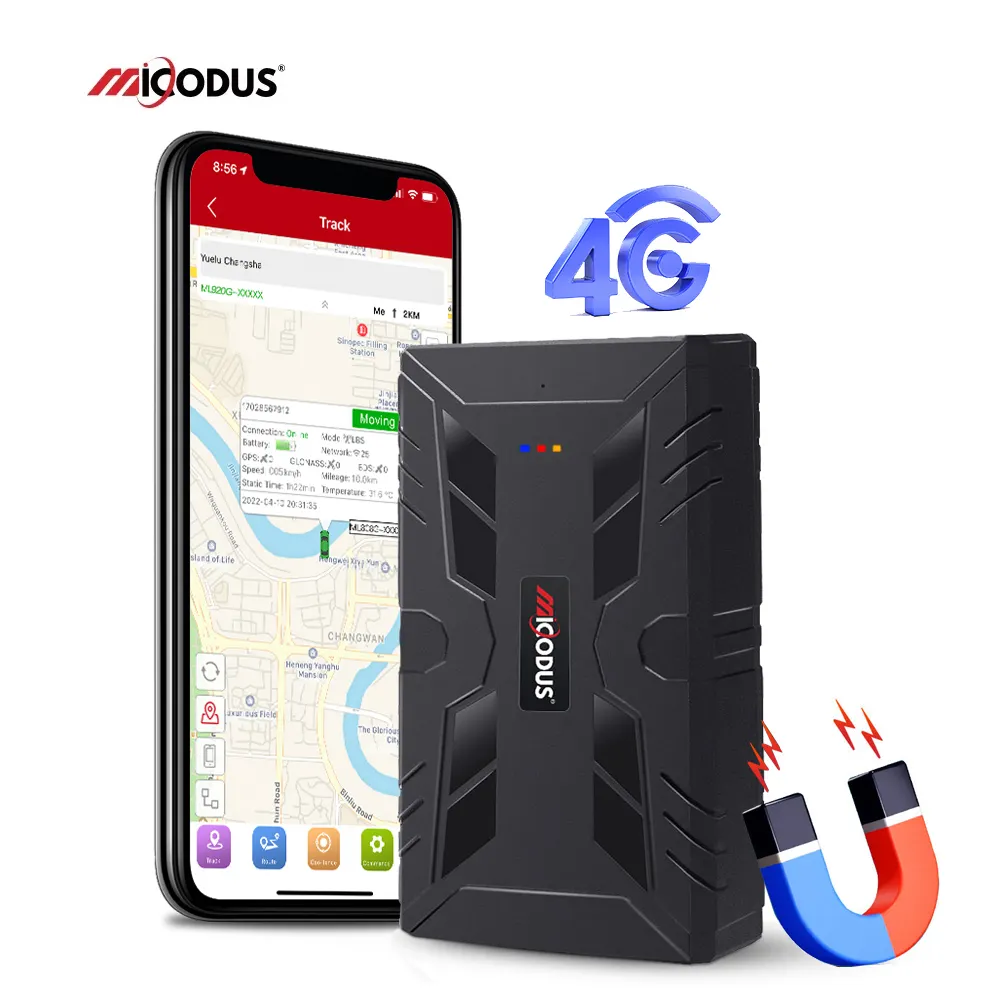 Micodus ML910G impermeable fuerte imán 10000mAh batería de larga duración activo Gps dispositivo de seguimiento inalámbrico 4G magnético Gps Tracker