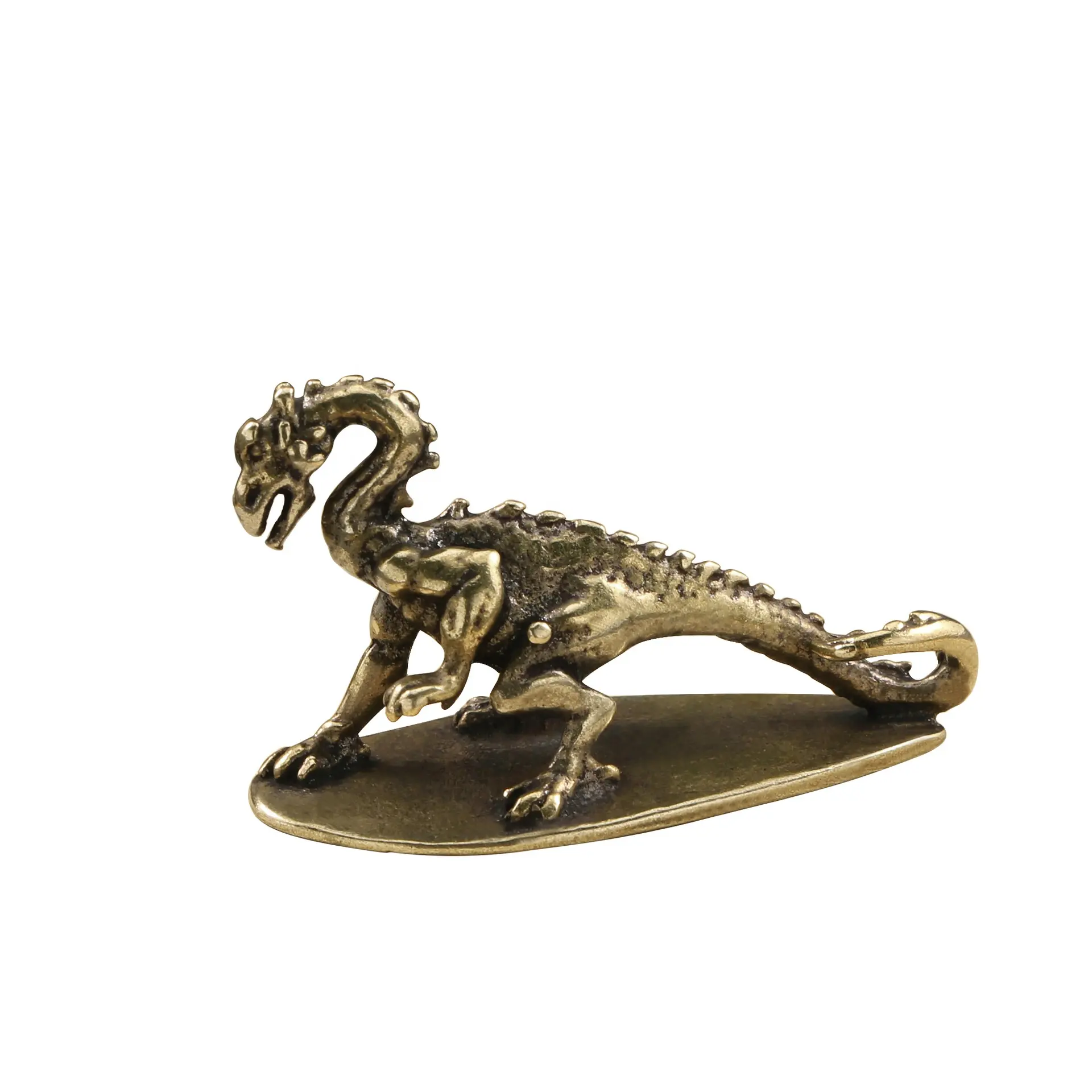 Pirinç el sanatları dinozor bronz heykeli hayvan dinozor oyuncak süsler