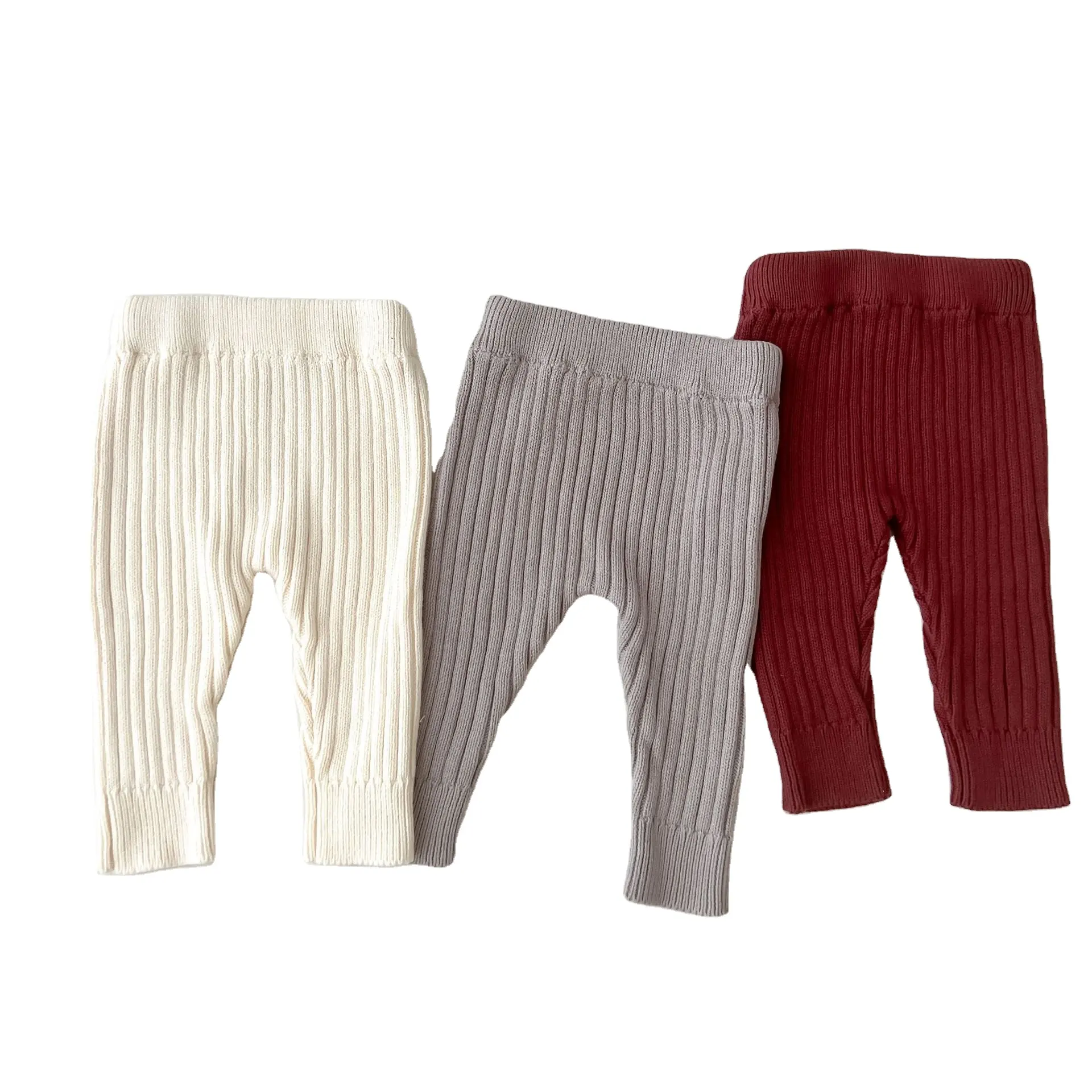 Vendite dirette in fabbrica abbigliamento per bambini di alta qualità pantaloni a maglia per bambini ragazzi ragazze Leggings elasticizzati in cotone pantaloni larghi