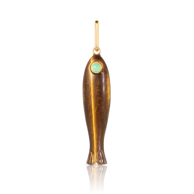Occhi di tigre placcati in oro 14k/18k