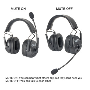 Sistema de intercomunicación inalámbrico dúplex completo de largo alcance de doble oído con 2 auriculares de un solo oído - Product Image 3