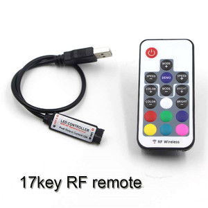 DC5-24V USB RGB светодиодный контроллер 17key RF беспроводной мини usb светодиодный контроллер - Product Image 4