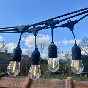 Guirnalda de luces <span class=keywords><strong>LED</strong></span> para exteriores, luz cálida decorativa para fiesta de boda, a prueba de agua, S14
