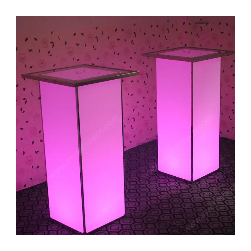 event party nightclub wholesales light up acrylic pedestal cocktail table (TA110A)