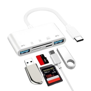 <strong>5</strong> in 1 Type-c to OTG <strong>SD</strong> TF Card Reader <strong>Adapter</strong> Phone Camera Charging Transmission USB Hubs for <strong>iPhone</strong> iPad Macbook Laptop Tablet - Product Image 4