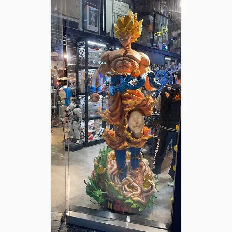 Venda quente de figuras personalizadas de bola de dragão, escultura em resina de vegetais, figura Z de Dragonball, super Saiya Gogeta, estátua de venda quente