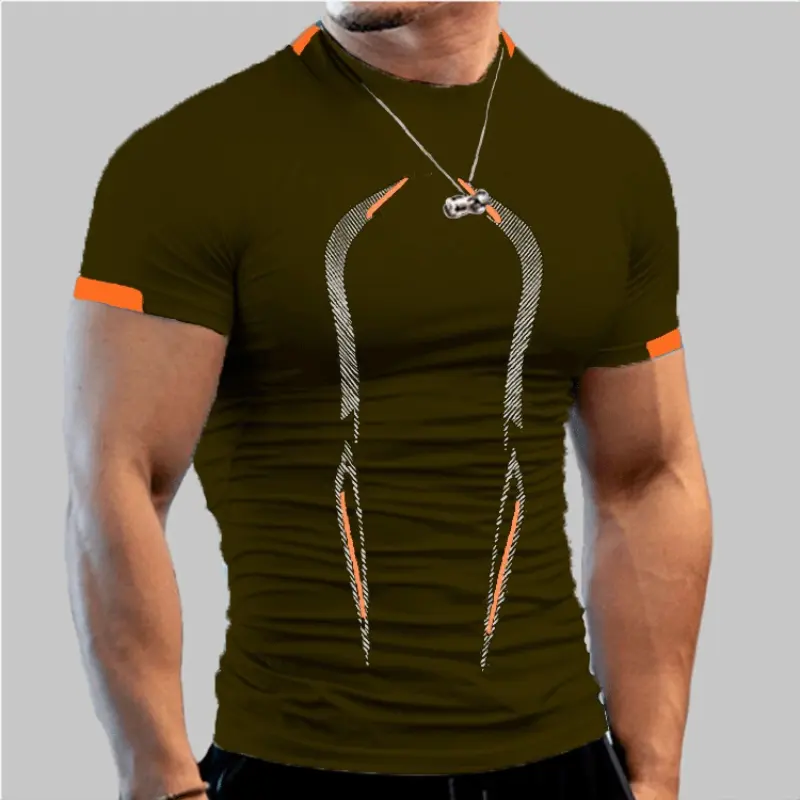 Logo personalizzato Gym Walker moda abbigliamento Outdoor da uomo asciugatura rapida morbida e traspirante t-shirt