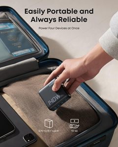 Anker Zolo şarj 140W 4 Port çoklu cihaz hızlı şarj gelişmiş GAN güç adaptörü sezgisel dokunmatik kontrolleri - Product Image 6
