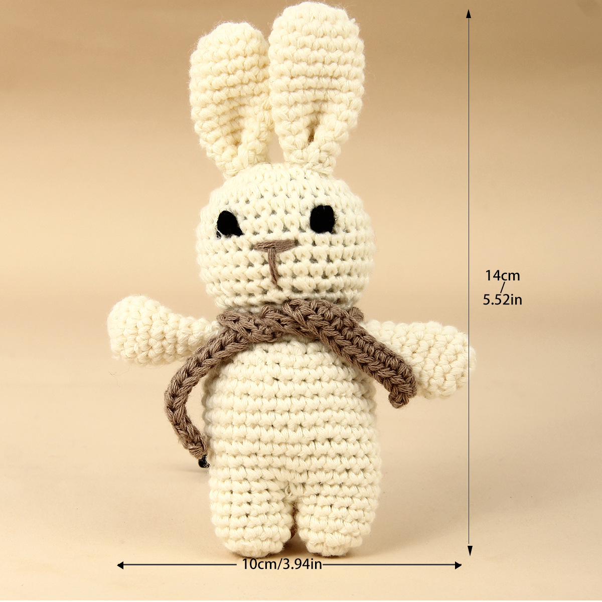 Lapin écharpe marron
