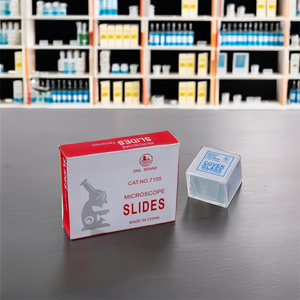 Portaobjetos de microscopio de vidrio de alta calidad Portaobjetos cargados positivos con adhesivo OEM Tipo personalizable - Product Image 2