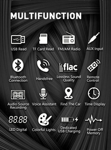 80A 7388 yüksek güç evrensel bir 1 Din araba radyo ses Mp3 çalar BT AM FM SD with AUX ile - Product Image 2
