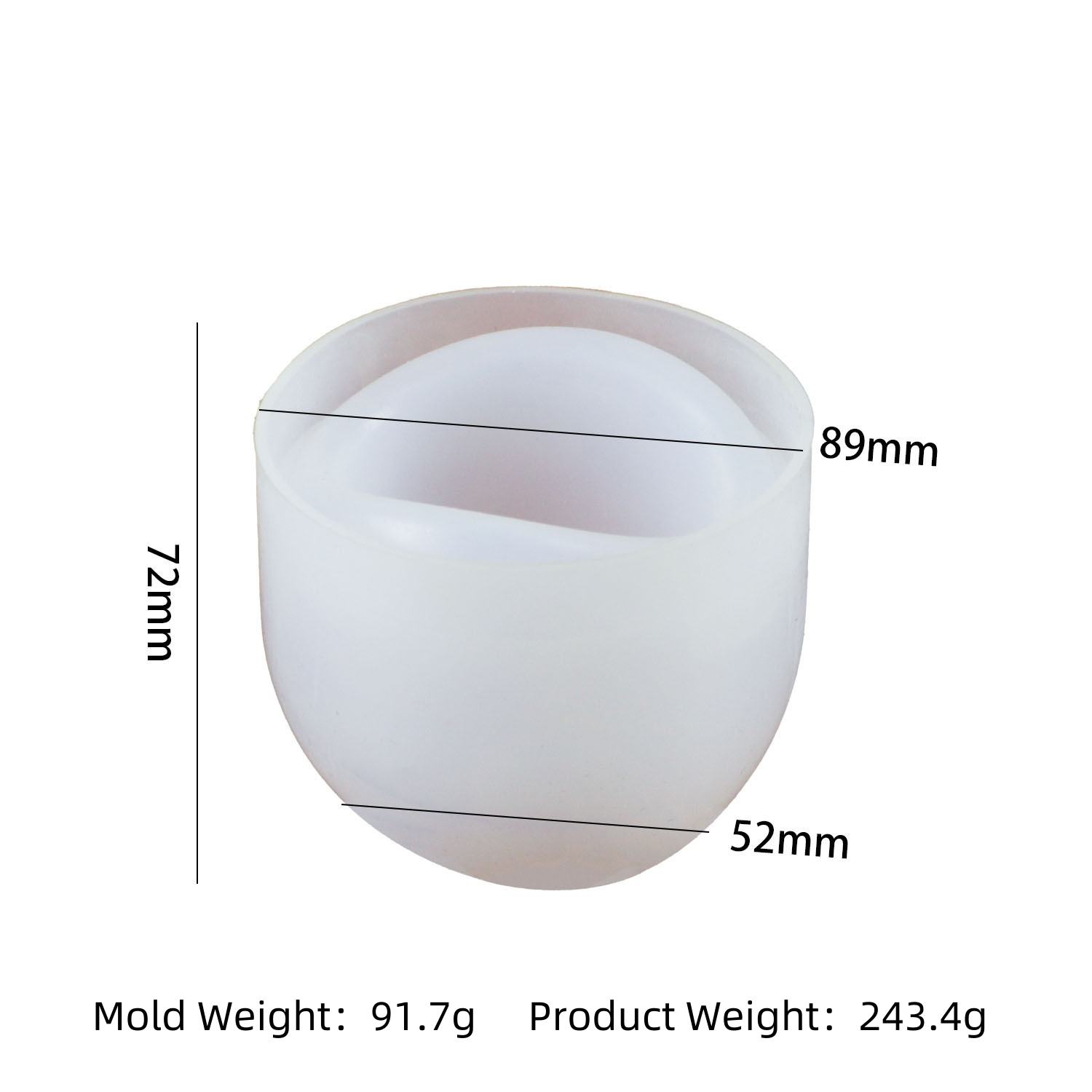 Moule pour pot à bougie blanc