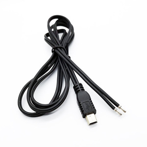 Özel siyah 1.5M Usb 2.0 Mini 5 Pin B tipi kamera konektörü Mini B erkek açmak için End Usb kablosu Open End Usb kablosu - Product Image 5