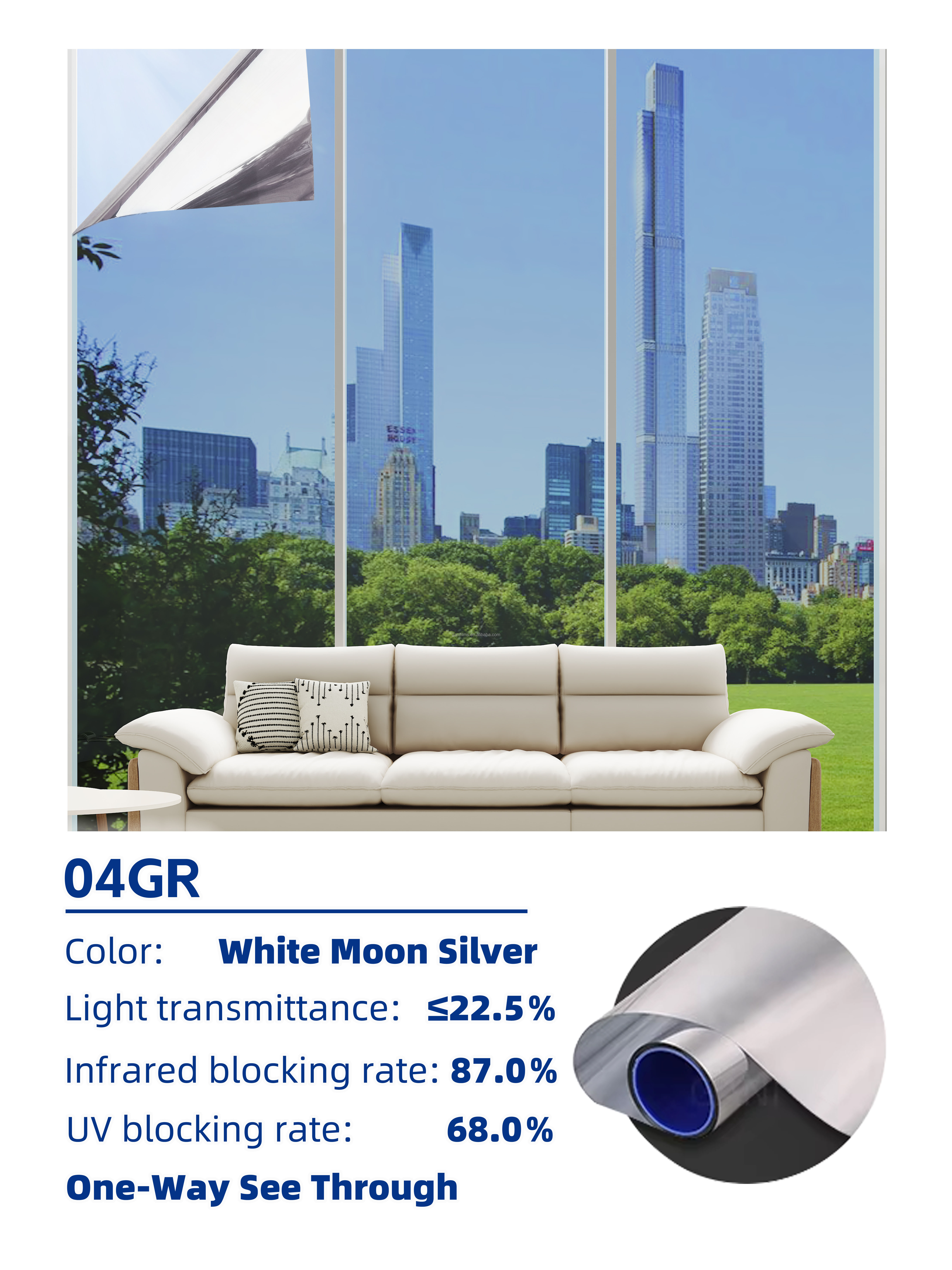 04GR White moon sliver