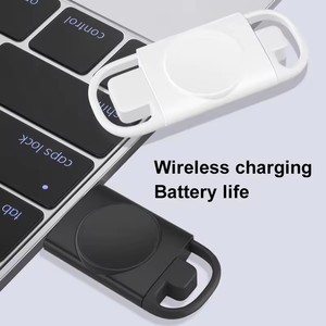 Mini taşınabilir manyetik kablosuz şarj tip C ve USB A çift bağlantı noktaları trend seyahat şarj cihazı Apple Watch SE/9/8/6/5/4/3/2 - Product Image 3