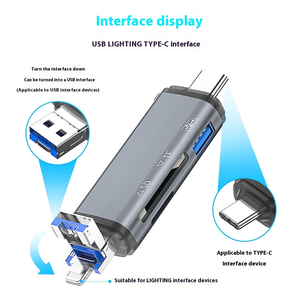 307 Multi <strong>Functional</strong> 3-in-1 USB <strong>Flash</strong> Drive/SD/TF <strong>Memory</strong> Card Reader Adapter 3-in-1 Type-c/Micro/USB 3.0 OTG Card Reader - Product Image 5