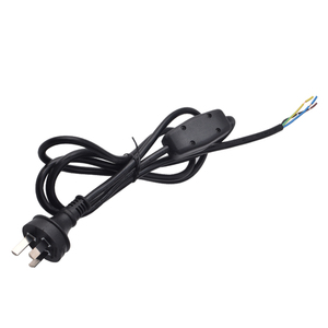 Özel uzunluk H05VV-F 0.75mm2 1.0mm2 SAA onayı Au anahtarı ile 3 pin fiş lamba güç kablosu - Product Image 6