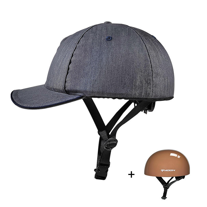 Casque de ski casquette de baseball denim