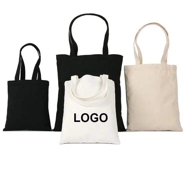 Langchen مصنع مخصص مطبوعة 100% كيس قماشي من القطن الطبيعي المعاد تدويرها حقيبة تسوق حقيبة قطن مطبوعة