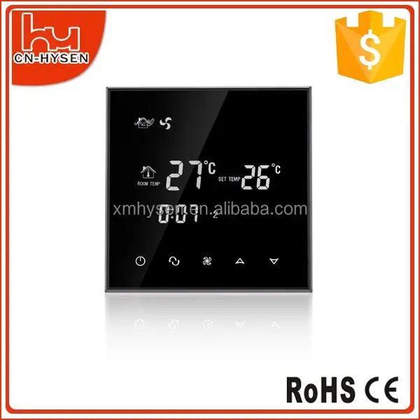 Modbus Rs485 dokunmatik ekran oda termostatı Fan Coil klima sistemi soğutma çin kutuları duvar termostat