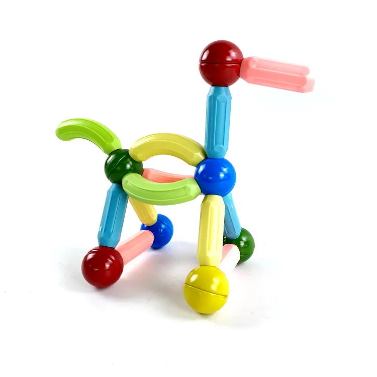Palos y bolas magnéticos para niños, 60 piezas, plomo, industria, bloques, juguetes, construcción