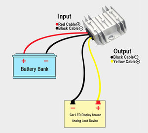 Buck Boost Wide Input 8-40V 12V a 12V DC Convertidores 36W Estabilizador de voltaje - Product Image 6