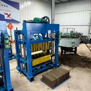 QT4-24 Semi-<strong>Automatic</strong> Small Brick <strong>Making</strong> <strong>Machine</strong> Concrete <strong>Block</strong> Hollow <strong>Block</strong> <strong>Machine</strong> with Mold &amp; Motor Core Components - Product Image 3
