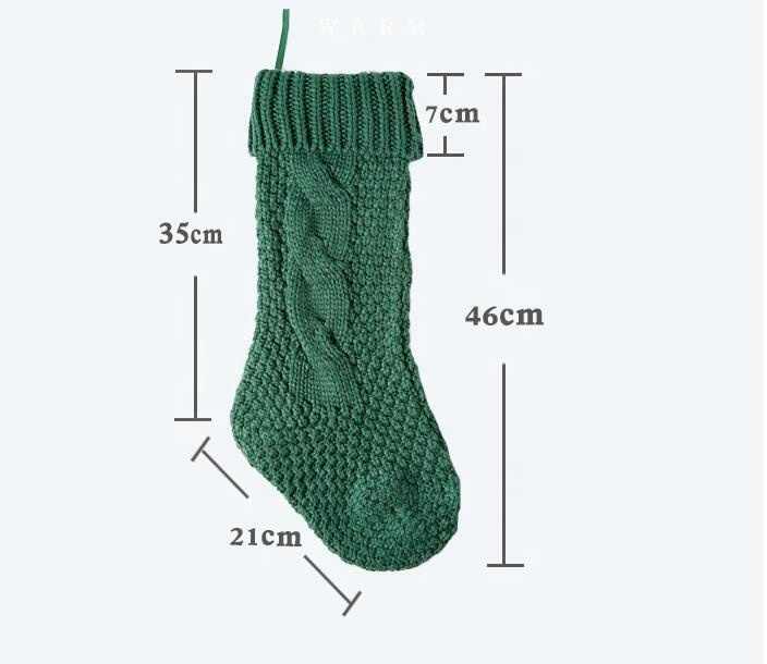 Wholesale 46CM Christmas Tree Decorations Gift Christmas Printed Stocking Knit Blank Christmas Stocking in Stock
