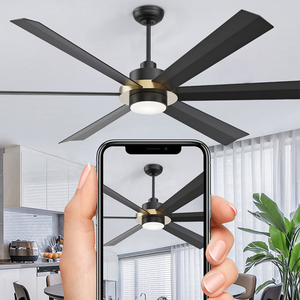 ホームホテル95RPM72インチ8ファンブレードDCモーター6スピード45wモーター<span class=keywords><strong>LED</strong></span>ライト付き18wホームシーリングファンリモコン