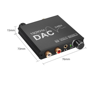 Convertidor de Audio Digital a analógico, convertidor óptico Toslink SPDIF Coaxial a RCA de 24 bits, adaptador Jack de 3,5mm, compatible con PCM /LPCM - Product Image 1