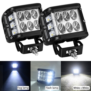 1pcs dually 4 inch 60W Cube Side Shooter LED làm việc ánh sáng nhấp nháy lái xe cho off-road xe tải máy kéo SUV ATV 4WD thuyền 4x4 - Product Image 3