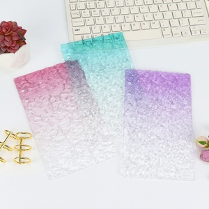 A6 Transparent Acrylic Binder Cover Student <strong>Notebook</strong> Spiral Binder Refill Box File Leather Folder Bag Holder for <strong>Document</strong> - Product Image 1