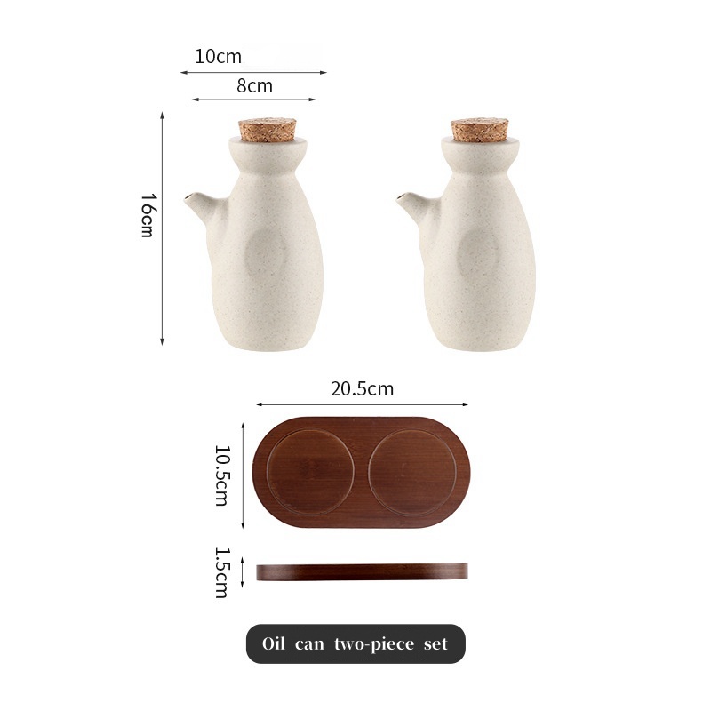 Nueva olla de aceite de arcilla (2 piezas)