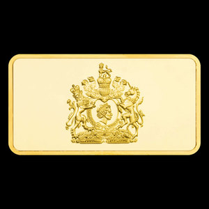 Nữ Hoàng Anh Elizabeth Kỷ Niệm Lưu Niệm Vàng Bar Với Vương Miện Hoàng Gia Và Thiết Kế Kim Cương - Product Image 6