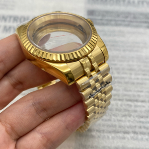 Custom Logo Full <strong>Gold</strong> 36mm 39mm Best <strong>Watch</strong> <strong>case</strong> and Band NH35 NH36 Movement Stainless Steel Strap Sapphire Glass <strong>Watch</strong> <strong>Case</strong> - Product Image 4