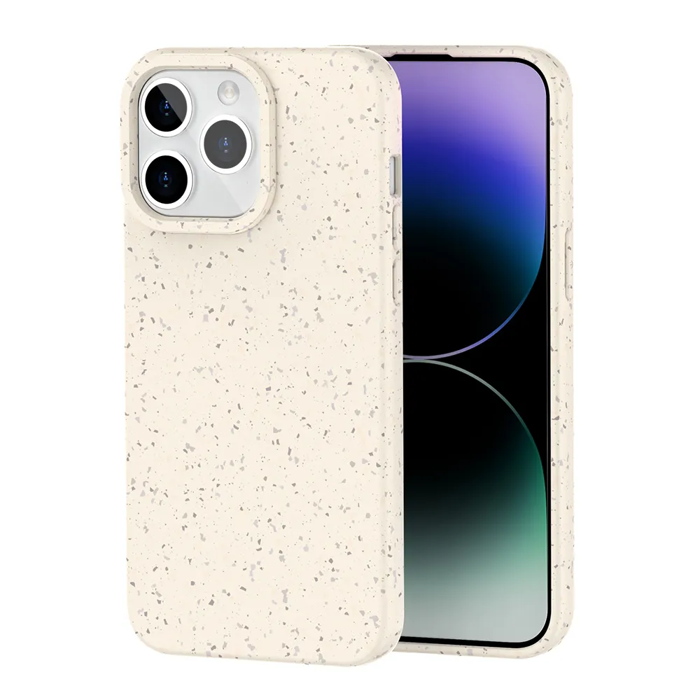 Capa de celular biodegradável e ecológica para iphone 14 15 pro max, capa de celular sustentável e degradável