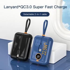 Banco de energía de 20000mAh, cargador PD22.5w QC3.0 de carga rápida con cables integrados - Product Image 4