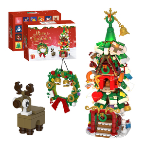 Cayi 2025 Giáng Sinh Xây Dựng Đồ Chơi Xây Dựng Khối Bộ Với Ánh Sáng LED Vui Vẻ Giáng Sinh Trang Trí Quà Tặng Giáng Sinh <span class=keywords><strong>Set</strong></span> Cho Trẻ Em - Product Image 1