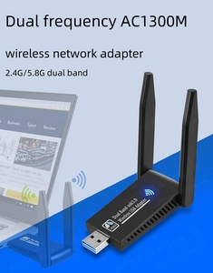 Scheda di rete Wireless Gigabit driver dual band free computer USB ricevitore wifi 1300Mbps scheda di rete wireless 5G - Product Image 2