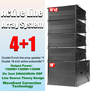 Cx210 כפול 10 אינץ 'מערך קול מערכת קול תיבת רמקול פעיל פסיבי מקצועי כפול 10 קו מערך רמקולים מערכת קול - Product Image 3
