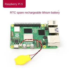 Raspberry Pi 5 RTC Batterie-Kit-Lithium, wiederauf ladbar, 2Pin JST