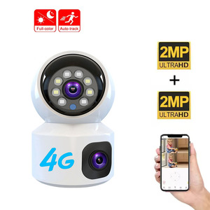 กล้องวงจรปิดเลนส์คู่4G 4MP ในร่ม V380Pro ระบบรักษาความปลอดภัยเครือข่ายพร้อมวิดีโอ HD 2K และเซ็นเซอร์ CMOS - Product Image 1