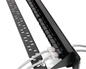 แผงเชื่อมต่อแร็ค1U ขนาด19นิ้ว CAT6/CAT5E/CAT6A UTP แผงเครือข่าย RJ45 24พอร์ต/48พอร์ต CAT6/CAT5E/CAT6A แผงสายเคเบิลเครือข่ายแพทช์ - Product Image 3