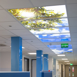 ประดิษฐ์สกายไลท์ Led ท้องฟ้าสีฟ้าเพดานแผงไฟ Led 600x600mm - Product Image 3
