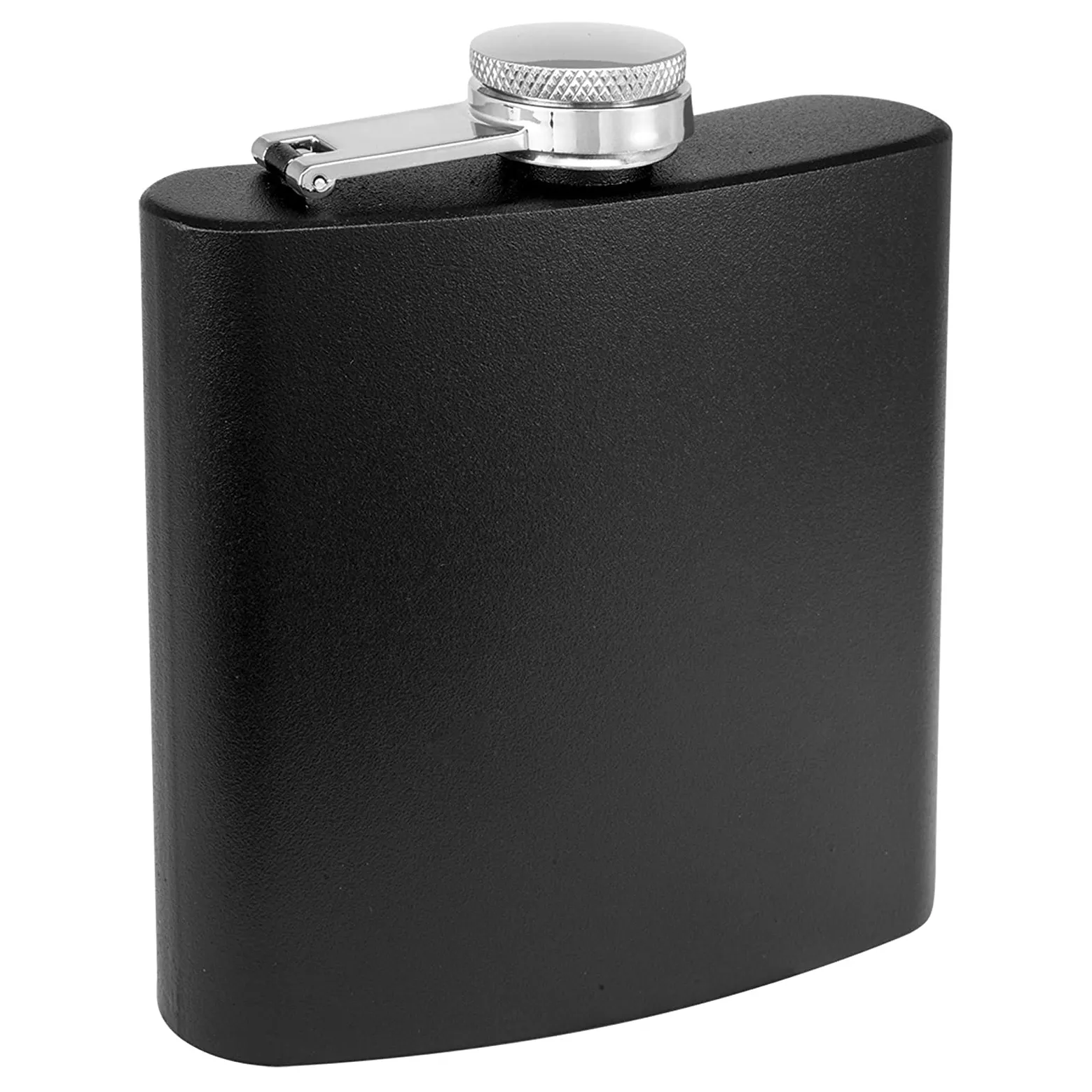 Uísque de aço inoxidável de 8oz, frasco de álcool de quadril preto fosco, personalizado, para homens